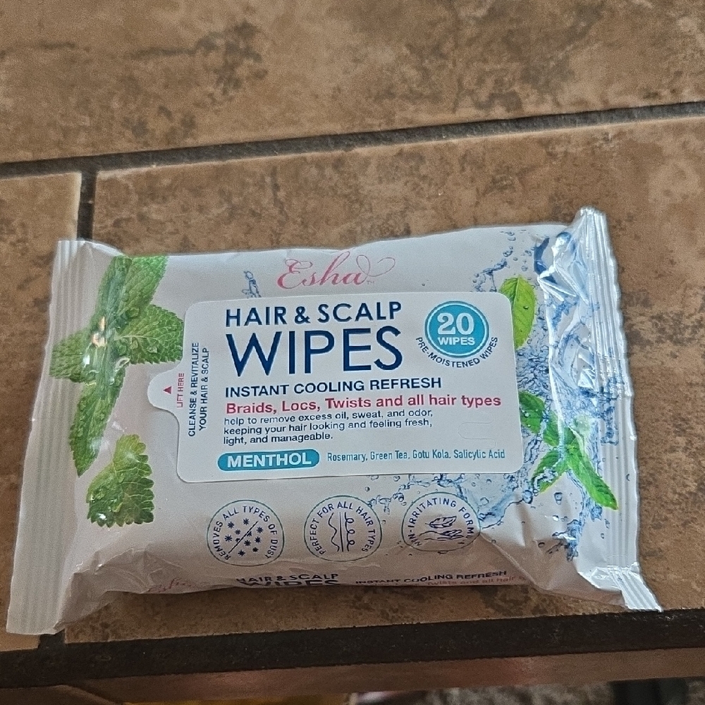 Esha Hair & Scalp Wipes with Menthol  💚  ✨️ ⭐️ NEW  ⭐️✨️